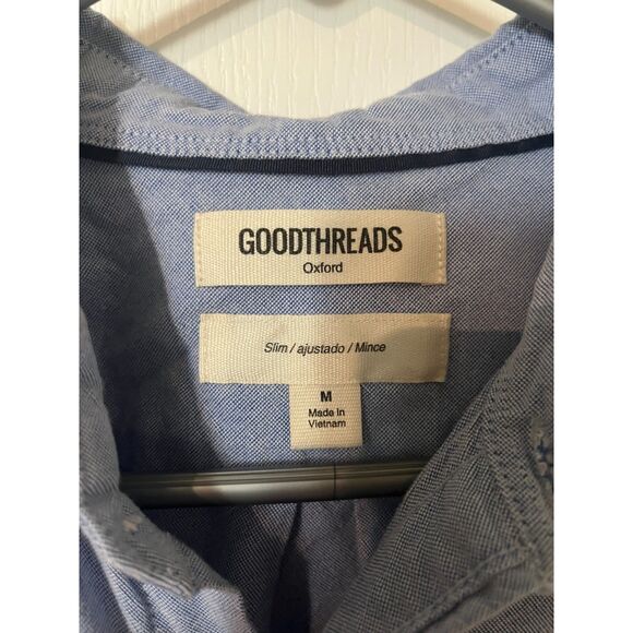 Goodthreads Men's Oxford Blue Button Down Size M - Picture 4 of 4